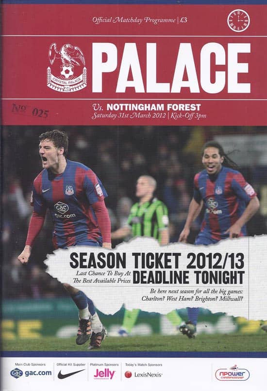 Crystal Palace FC v Nottingham Forest FC